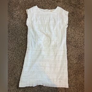 White Eyelet Sleeveless Dress by crewcuts size 12